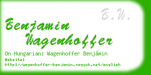 benjamin wagenhoffer business card