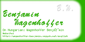 benjamin wagenhoffer business card